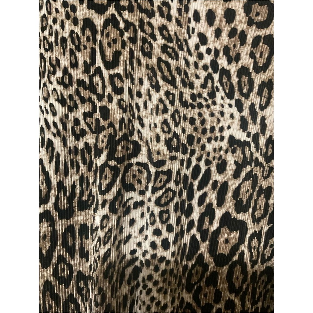 Princess Cruises Leopard Print V-Neck Bell Sleeve Women's Top - Tan/Black Sz S - Picture 10 of 11